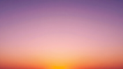 Naklejka premium 8K Colorful Sunset Sky Abstract Landscape Background with Smooth Gradient of Sky from Light Orange, Pink, and Blue to Purple.
