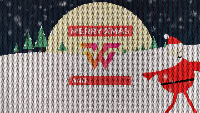 Knit Sweater Santa Walking Logo Reveal 84  1:1 16:9 9:16