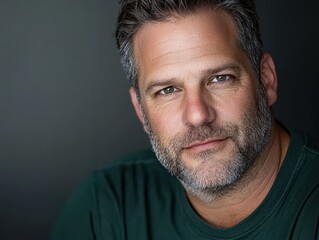 Obraz premium Distinguished Man with Beard and Confident Expression Portrait