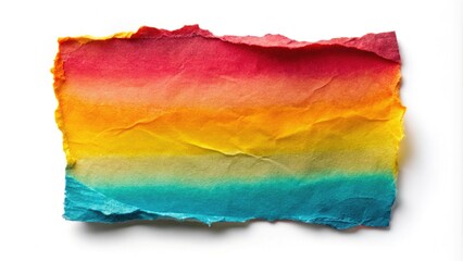 Fototapeta premium Isolated Torn Paper Piece in Low Light Photography for Minimalist Art, Textures, and Creative Backgrounds