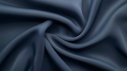 Elegant Fabric Showcase Textile Studio Image Collection Dark Environment Close-Up View Sophisticated Navy Blue Concept