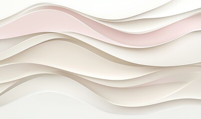 Fototapeta premium Abstract design featuring flowing waves in soft colors, ideal for backgrounds or textures.