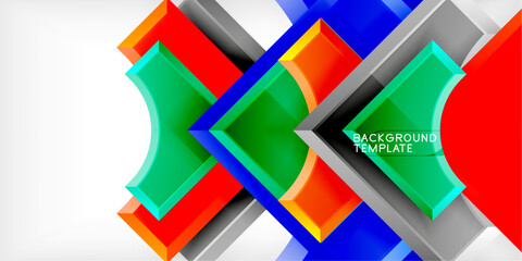 Geometric design abstract background - circles and triangles