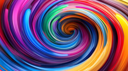 A swirl of vibrant paints blending together, creating a colorful abstract pattern