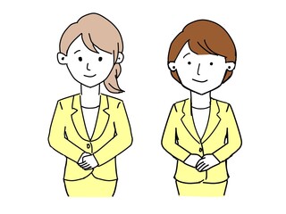 2人のスーツの女性