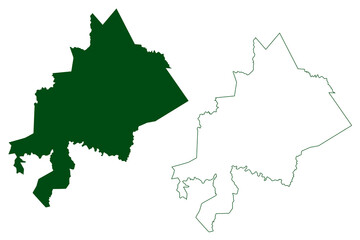 Batopilas municipality (Free and Sovereign State of Chihuahua, Mexico, United Mexican States) map vector illustration, scribble sketch Batopilas map