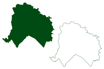 Bocoyna municipality (Free and Sovereign State of Chihuahua, Mexico, United Mexican States) map vector illustration, scribble sketch Bocoyna map