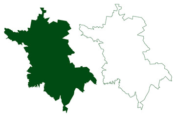 Carichi municipality (Free and Sovereign State of Chihuahua, Mexico, United Mexican States) map vector illustration, scribble sketch Carichí map