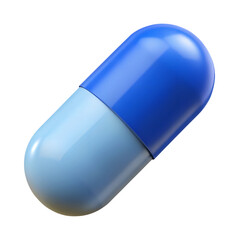 pill 3d icon in cartoon plastic style minimal isolated on transparent white background, clipping path