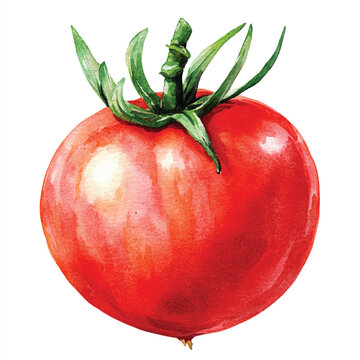 Pomato fruit watercolor clipart illustration