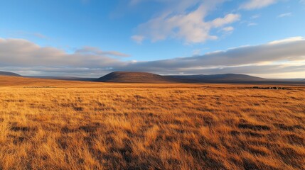 Fototapeta premium Wind turbines harness clean energy in a vast open field landscape
