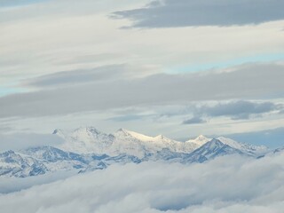 Spain, October 09, 2024: High flight in the mountains of the spanish coast. Aerial drone view to...