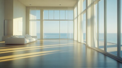 Obraz premium Modern Bright Interiors Empty Room Design Living Room Interior