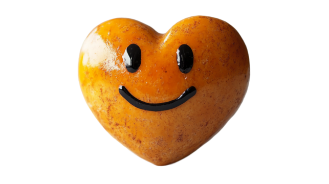 smiley face made of bread