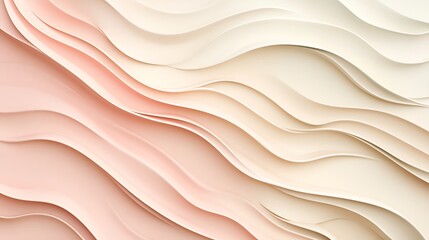 Obraz premium Soft, flowing abstract waves in pastel colors create a soothing visual texture.