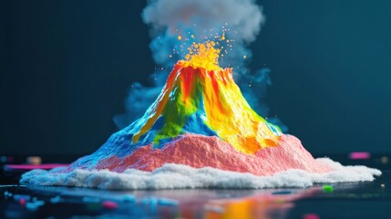A fun activity where children build their own volcano using baking soda
