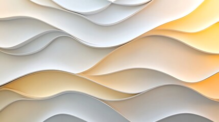 Obraz premium Abstract waves in soft tones create a serene and modern design aesthetic.