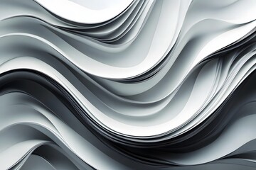 Elegant Curvature: Varied Thickness Lines Create Abstract White Design