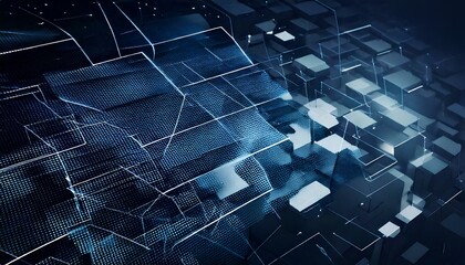 Digital Abstract Background for Network and Connectivity Concepts