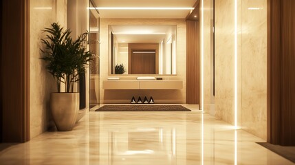 Spacious Apartment with Window Walls 8K Realistic Lighting":