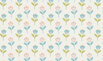 かわいい花柄背景素材