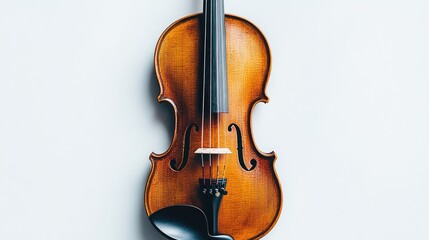 Fototapeta premium Elegant Violin on a Light Background
