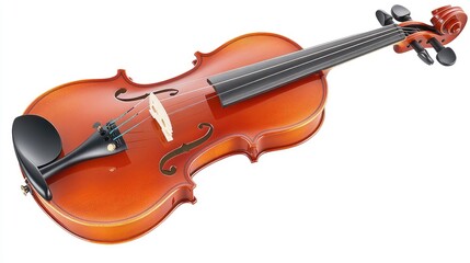 Fototapeta premium Elegant Wooden Violin with Glossy Finish