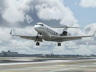 Obraz premium Private Jet photo, luxury private jet on sky, private jet interior and exterior view, fly on a private jet plane, business trip on luxury private jet, take off of a private jet