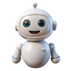 Ai robot bot. Chat, chatbot 3d icon in cartoon plastic style minimal isolated on transparent white background, clipping path