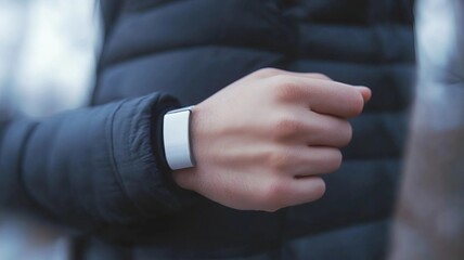 Fototapeta premium Wearable Health Tracker with Personalized Insights: Empowering Wellness, Generative AI