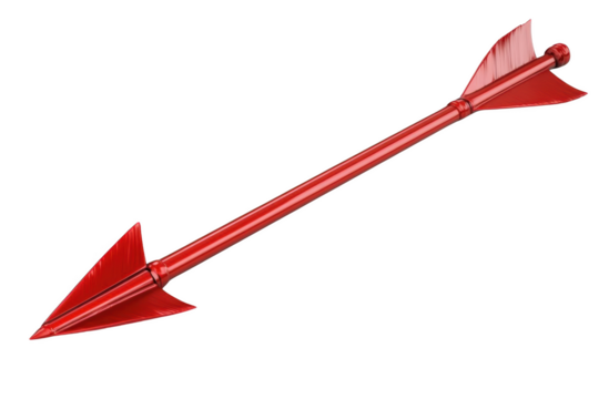 Vivid Red Arrow. Detailed and Realistic Concept