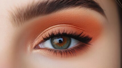 Fototapeta premium A Warm Blend of Burnt Orange, Deep Brown, and Soft Peach, Generative AI