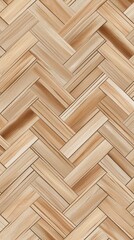A close-up of a herringbone wood pattern, featuring light-colored wooden planks arranged creatively.