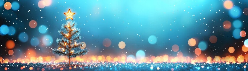 Fototapeta premium Enchanting christmas event with glittering decorations cozy atmosphere vibrant lights magical winter wonderland spectacular viewpoint for holiday joy