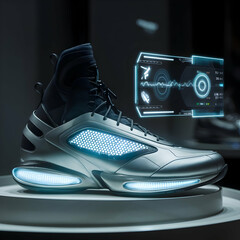 High tech smart sports shoe digital led electric sensor 