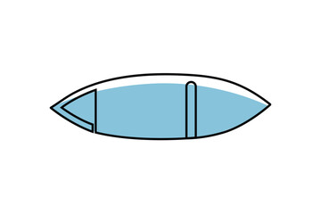 One continuous line drawing water boat. Boat symbol in simple minimal linear style. 