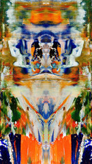 Fototapeta premium Abstract art background . Hand painting artwork on canvas .