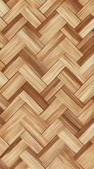 A close-up view of a beautifully woven wooden texture in a herringbone pattern, showcasing rich tones and natural grain.