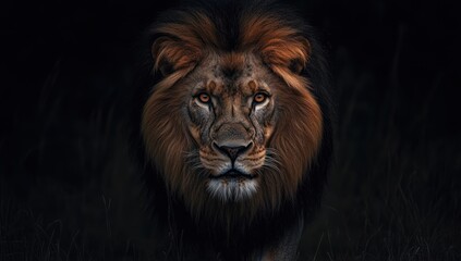 Fototapeta premium Majestic Lion Portrait