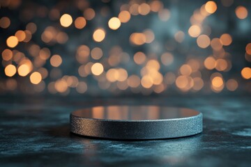 Glossy round display with soft background effect