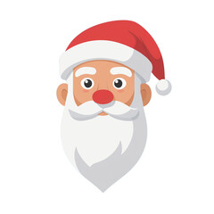 simple minimalist cartoon Santa Claus vector illustration isolated