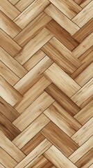 A beautifully crafted herringbone pattern in warm light wood tones that adds elegance and texture to any space.
