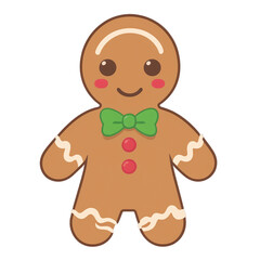 simple minimalist cartoon gingerbread man cookies vector illustration isolated