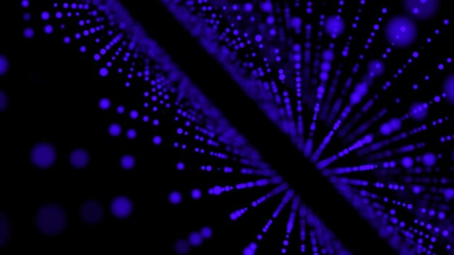 Abstract 3d Spinning dark blue Dotted Lines Background 