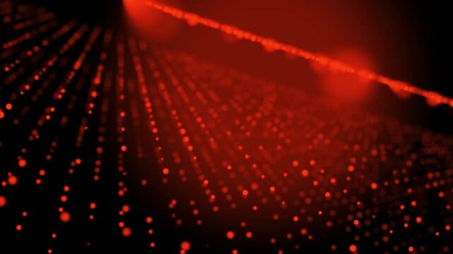 Abstract 3d Spinning red Dotted Lines Background 