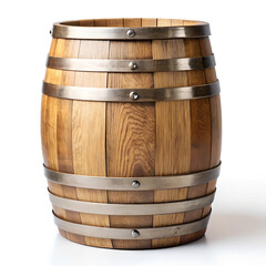 Obraz premium wooden barrel isolated on white