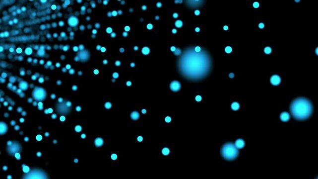 Blue Particle Technology Background for Digital Network and Data Presentation