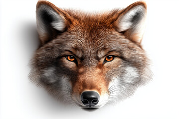 Fototapeta premium wolf head isolated on white