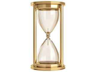 Elegant Hourglass with Golden Frame and Clear Glass