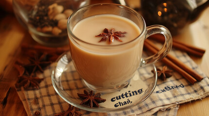 Enjoy a hot cup of Indian masala chai, known locally as 